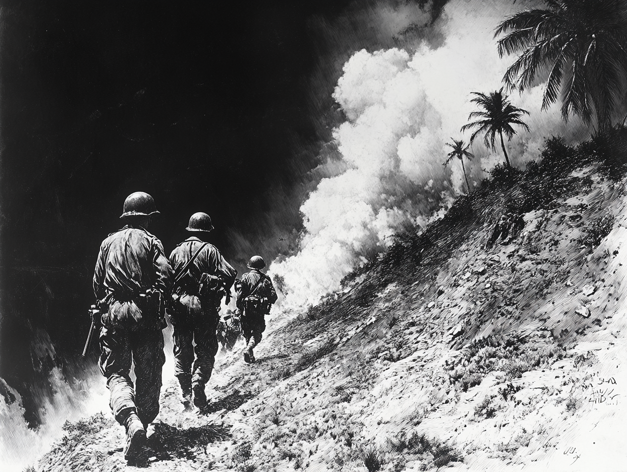 US Marines on an island