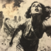 Nurse running away from fire