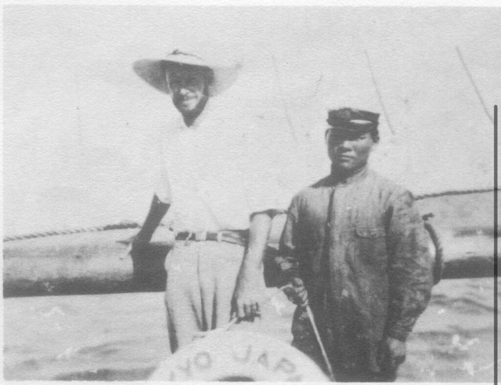 Hans Hornbostel on a Japanese schooner